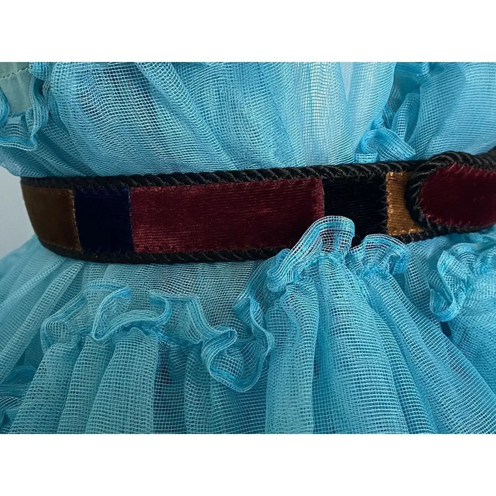 Vintage 1980s Elite Women's Tapestry Velvet Color Block Belt Size Medium 29